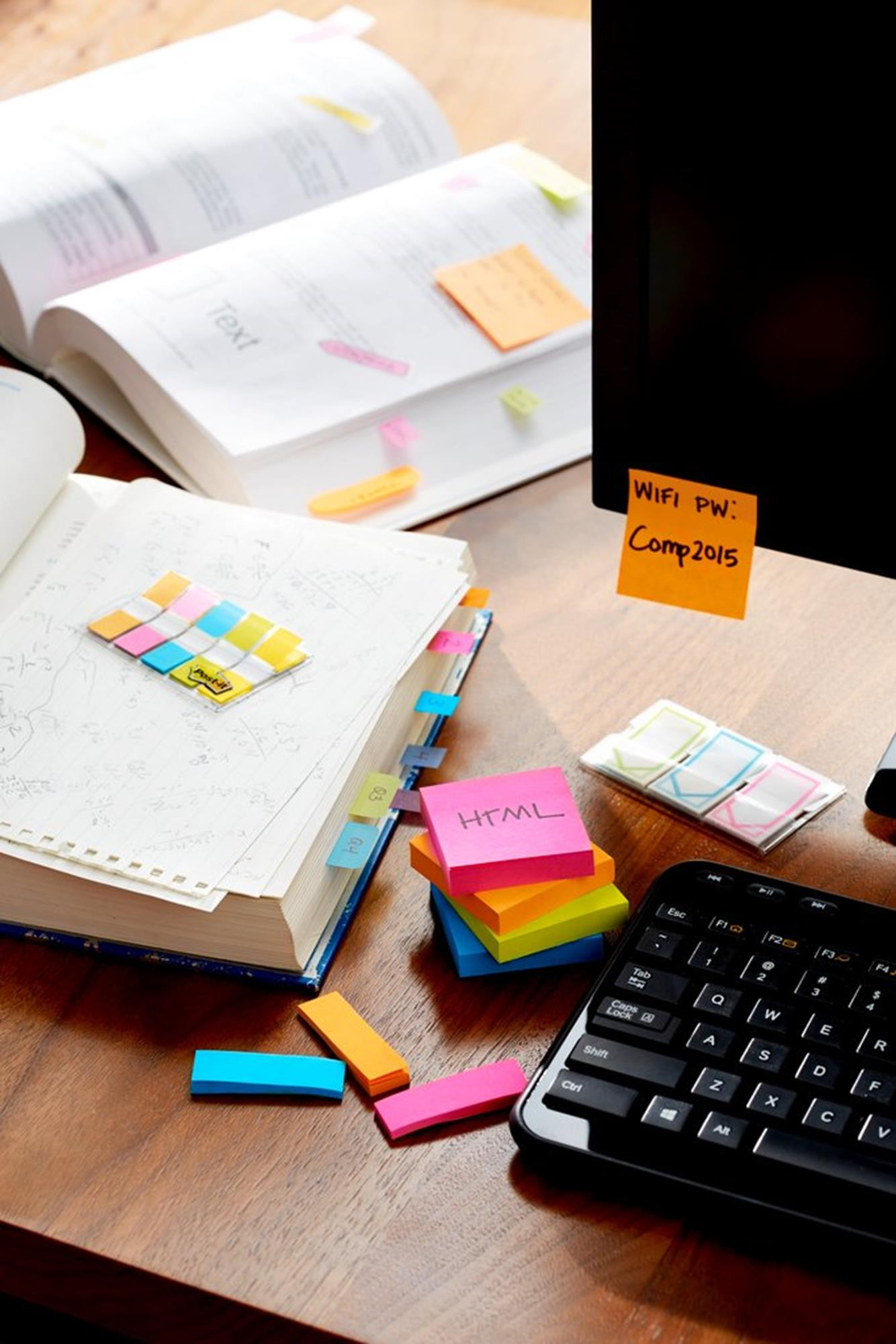 Zakładki indeksujące Post-it neonowe 5kol. 15x50mm 5x100
