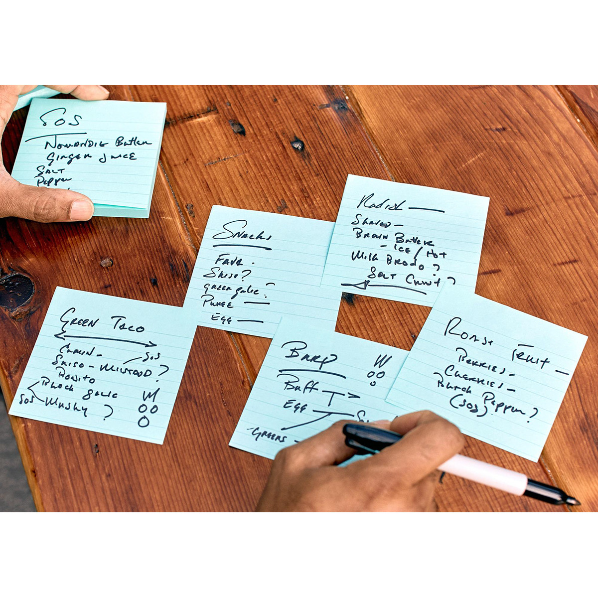 Karteczki samoprzylepne Post-it Super Sticky XL Oasis w linię 101x101mm 3x70