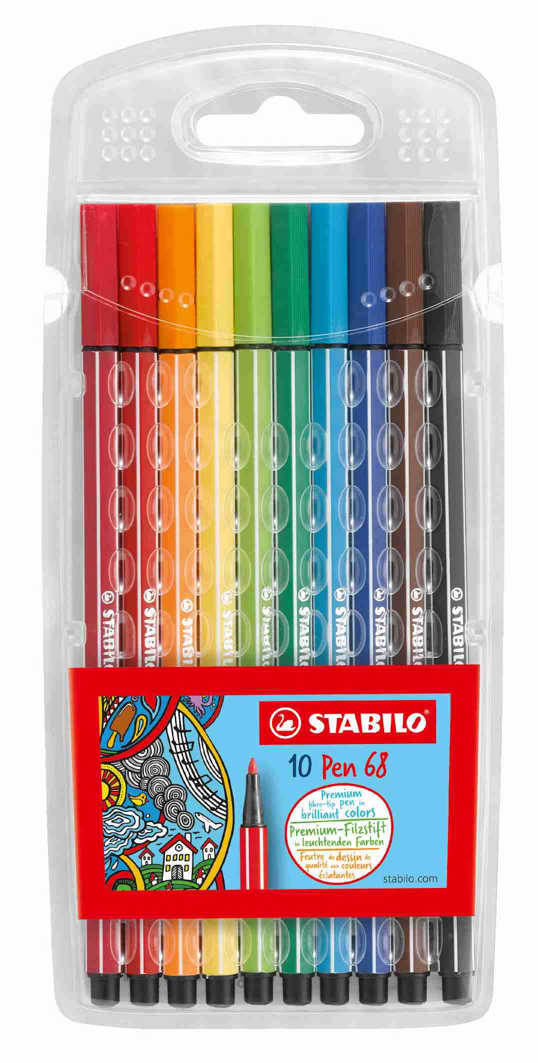 Pisaki Stabilo Pen 10kol.