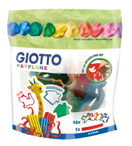 Zestaw foremek do plasteliny 16szt + wałek Giotto Patplume