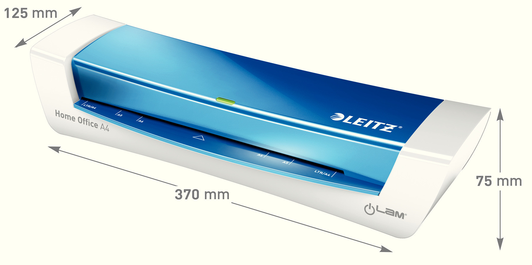 Laminator A4 Leitz iLAM Home Office metaliczny niebieski