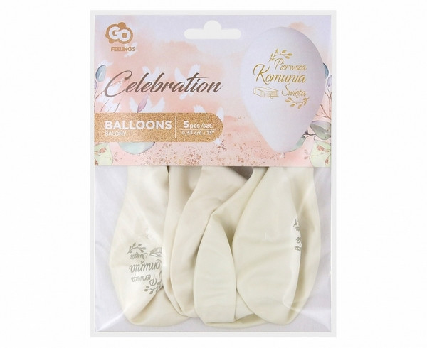 Balony Premium Hel Pierwsza Komunia Św. (biblia) 13"/ 5szt. GoDan