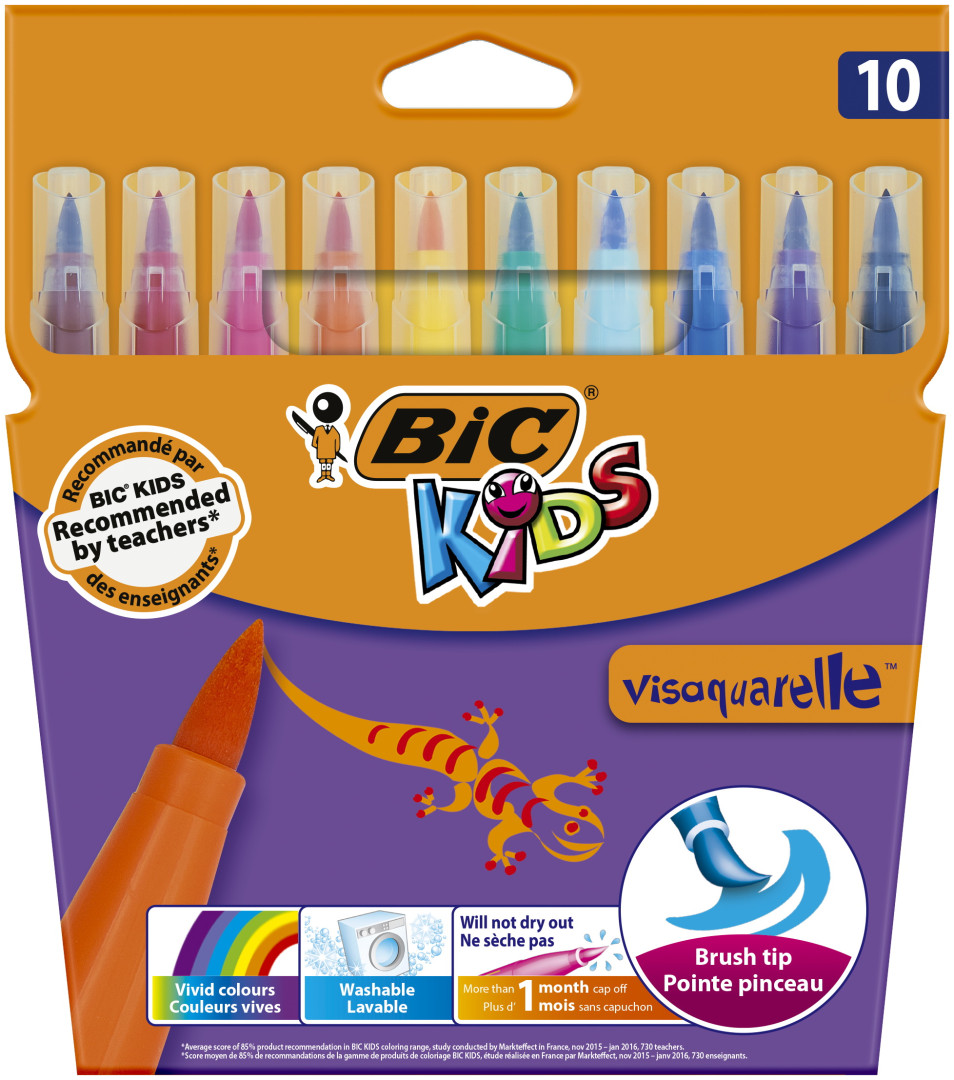 Pisaki 10 kolorów Visaquarelle BIC