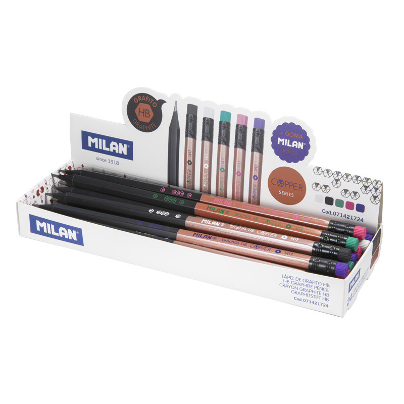 Ołówek z gumką COPPER 24szt. 071421724 Milan