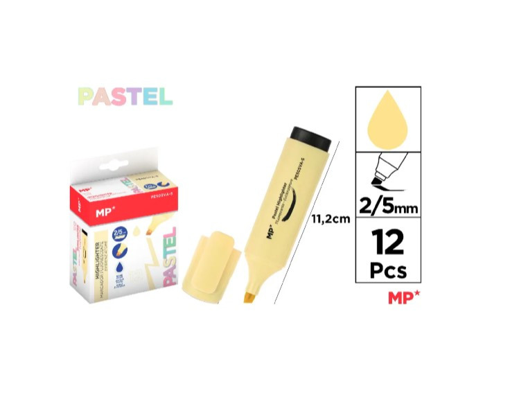 Marker pastelowy żółty 2-5mm ścięta końcówka PE505VA-S MP