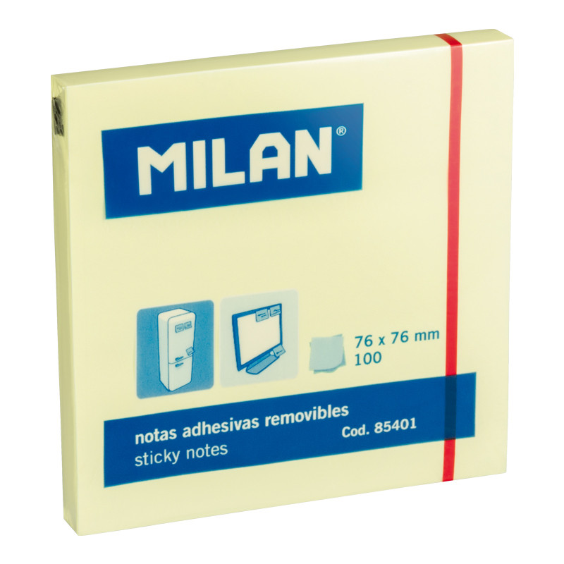 Karteczki samoprzylepne 76x76 100szt. Milan