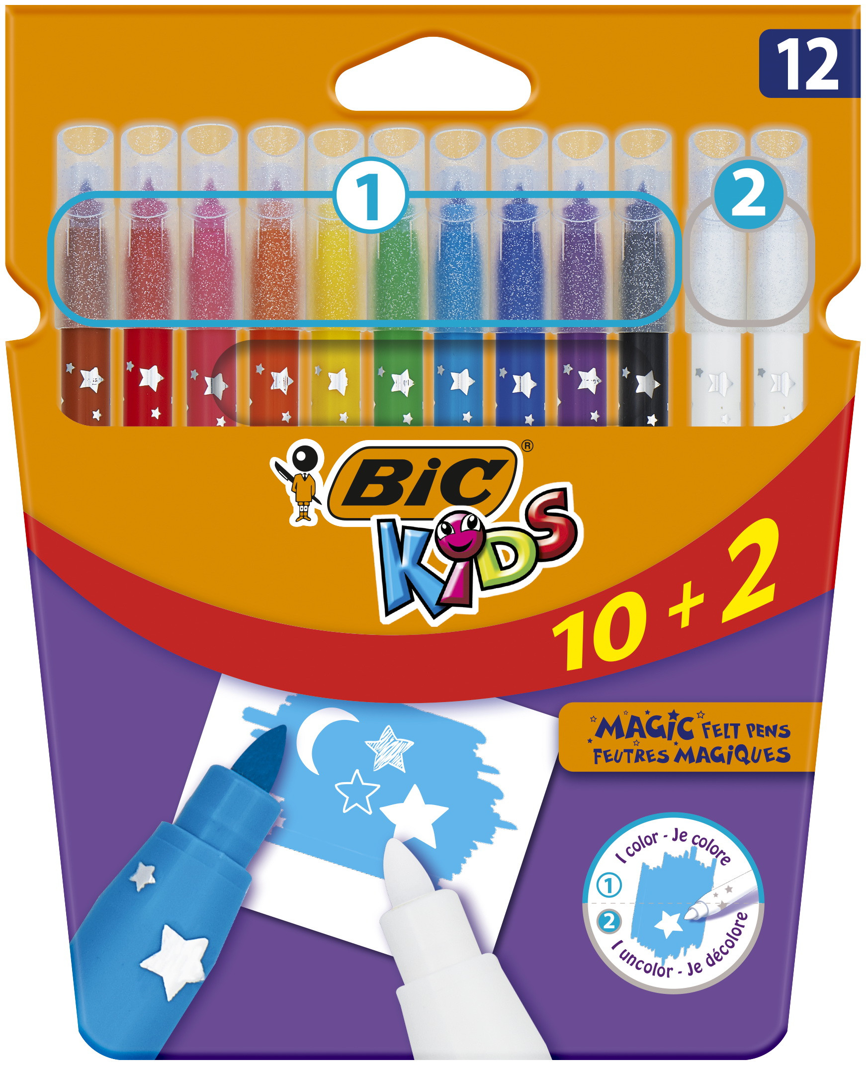 Pisaki 12 kolorów KIDS Magic BIC