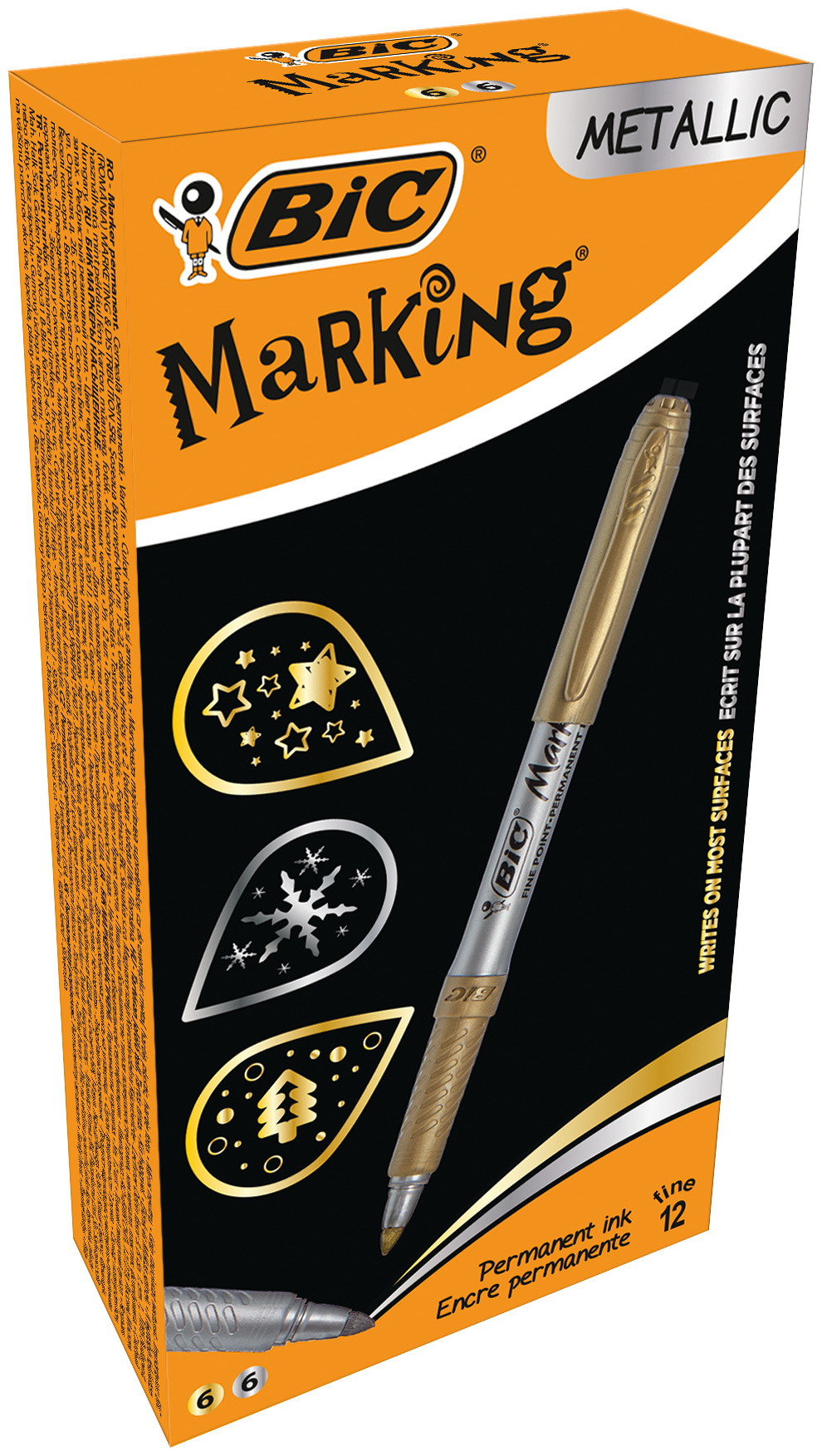 Marker pernamentny z gumowym uchwytem Metalic BIC