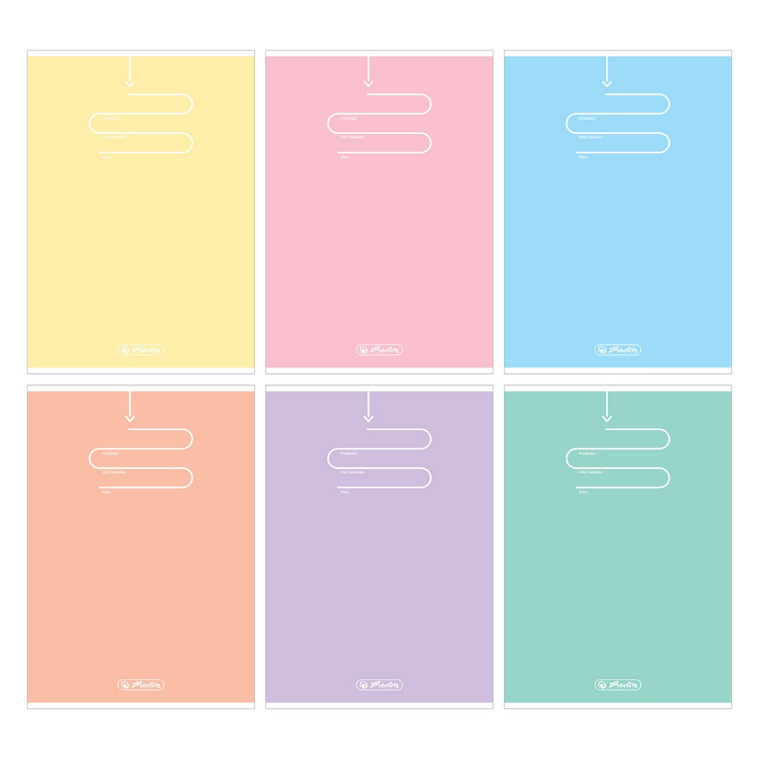 Zeszyt A5/32k. linia podwójna Pastel Color Blocking Herlitz