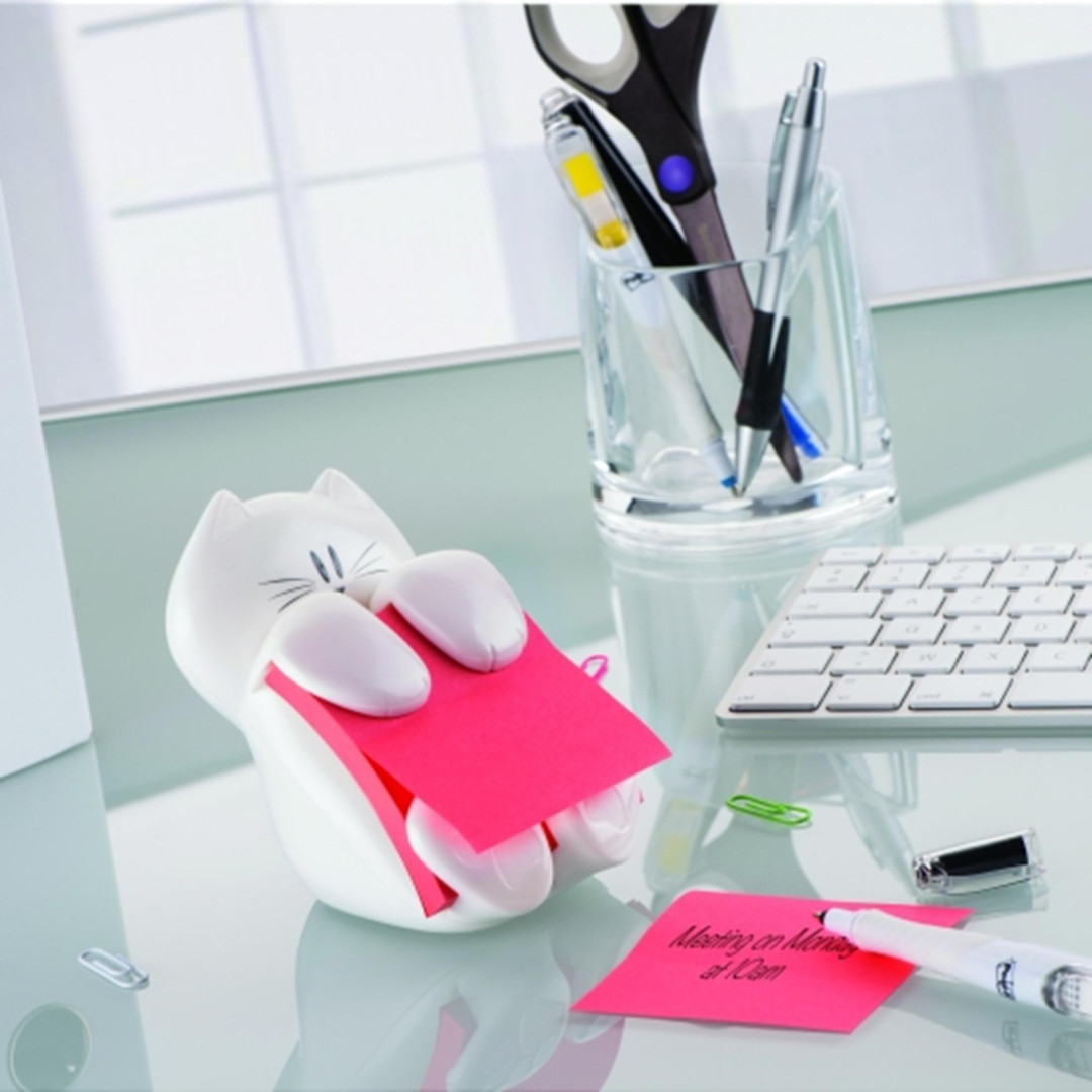 Podajnik KOTEK Post-it® Z-Notes i czerwone karteczki samoprzylepne x90 76x76 mm