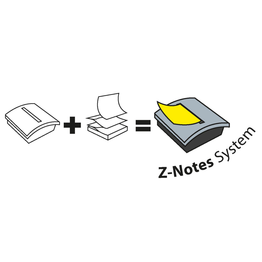 Podajnik KOTEK Post-it® Z-Notes i czerwone karteczki samoprzylepne x90 76x76 mm
