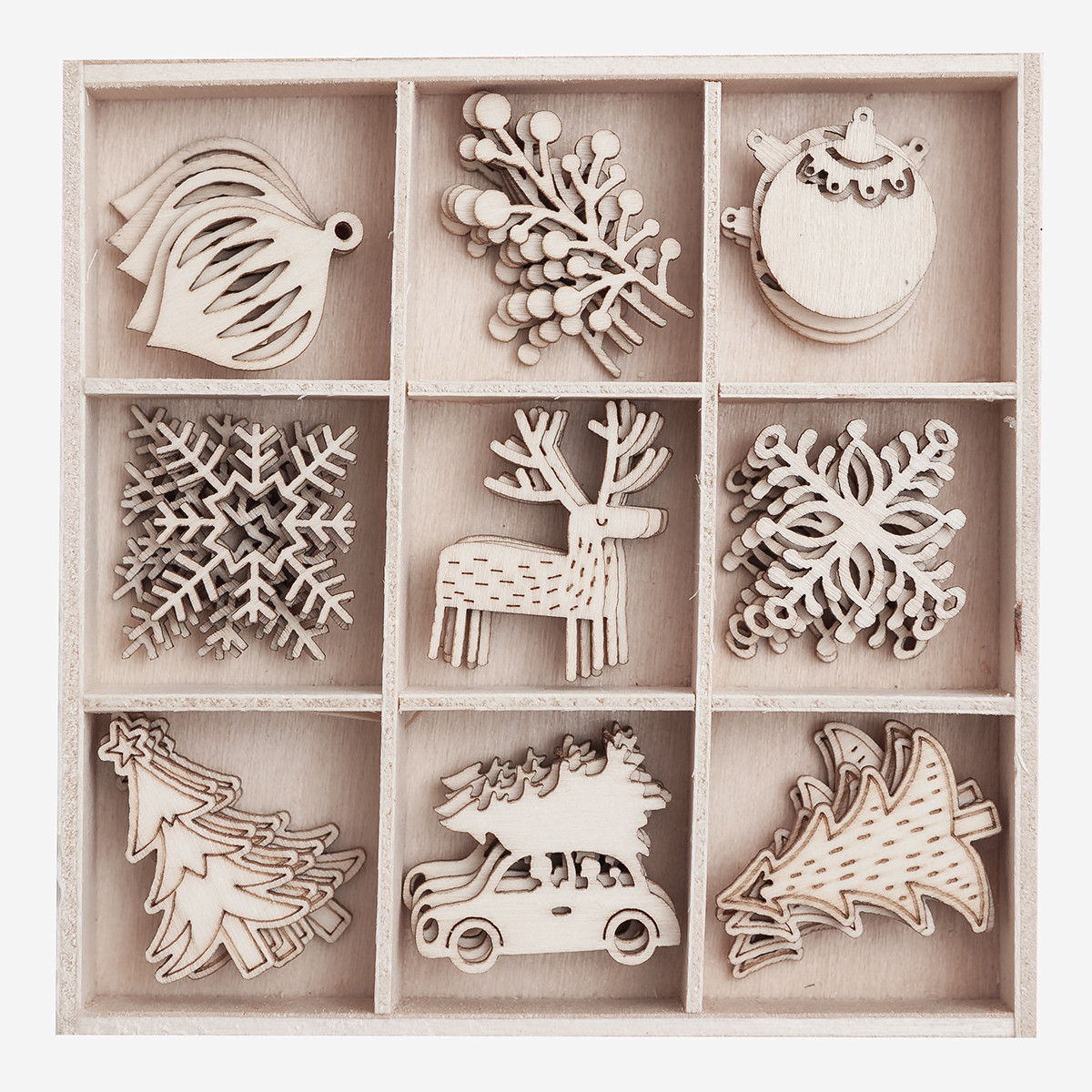 Kształty z drewna Święta 3 (45szt) DPDN-097 Dalprint