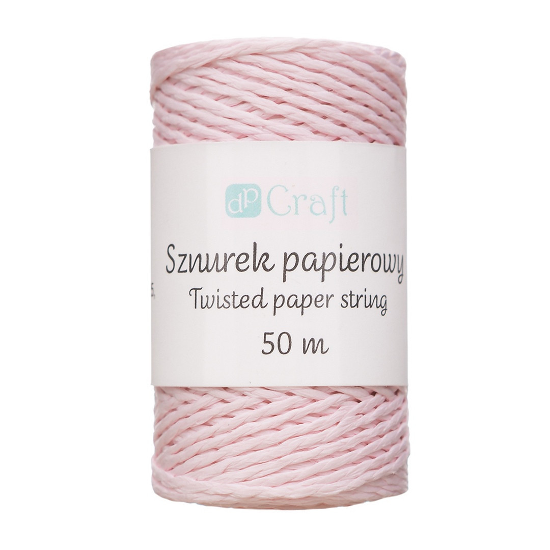 Sznurek papierowy skręcany 50m DPSZ-017 Dalprint różowy
