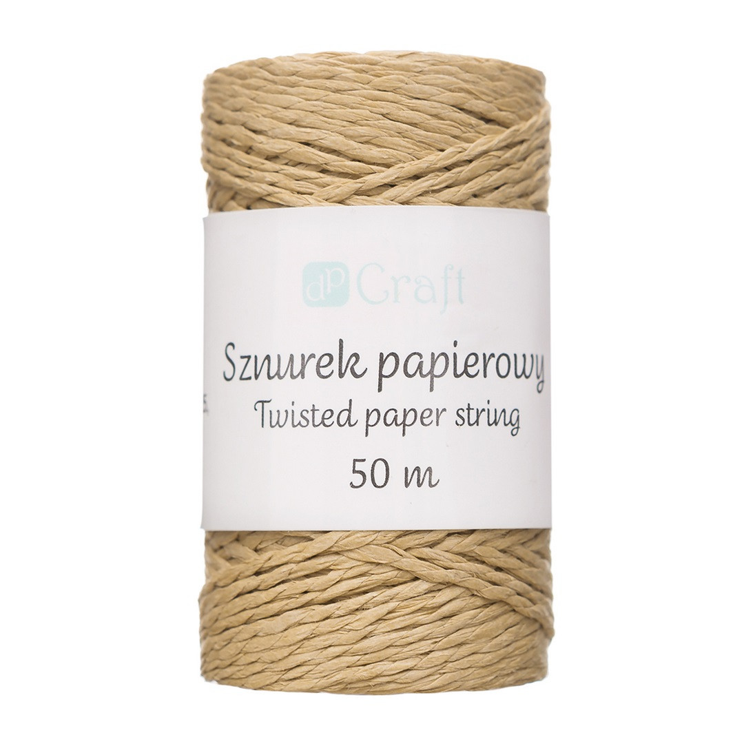 Sznurek papierowy skręcany 50m DPSZ-017 Dalprint kraft brązowy