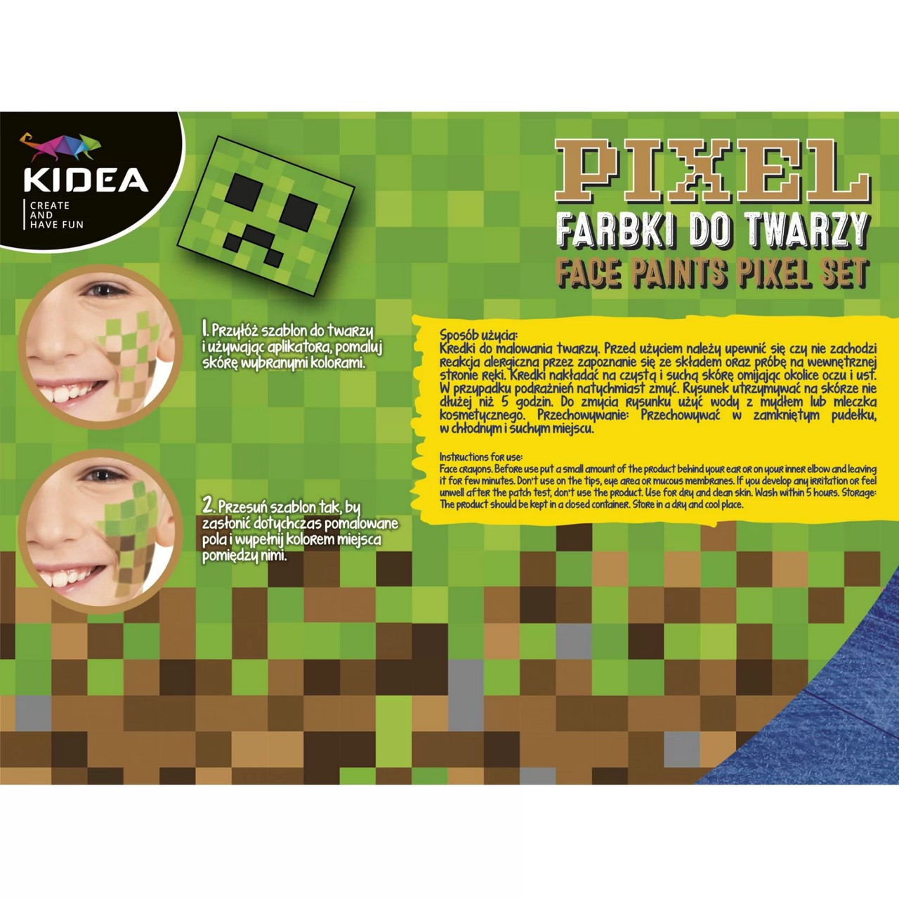 Farbki do twarzyFarbki do twarzy zestaw Pixel Kidea / Derform