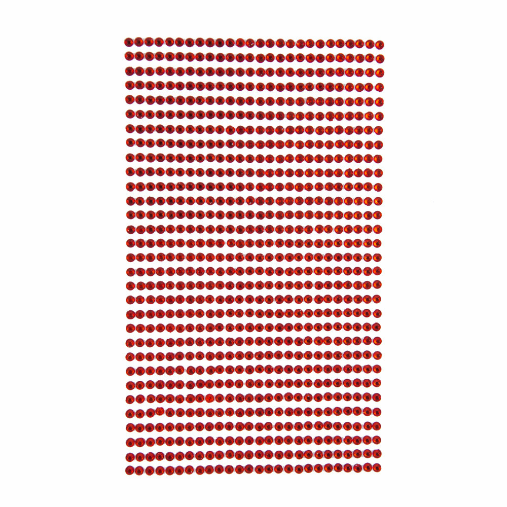 Kryształki samoprzylepne 3 mm (806 szt.) Czerwone GRKR-043 Dalprint