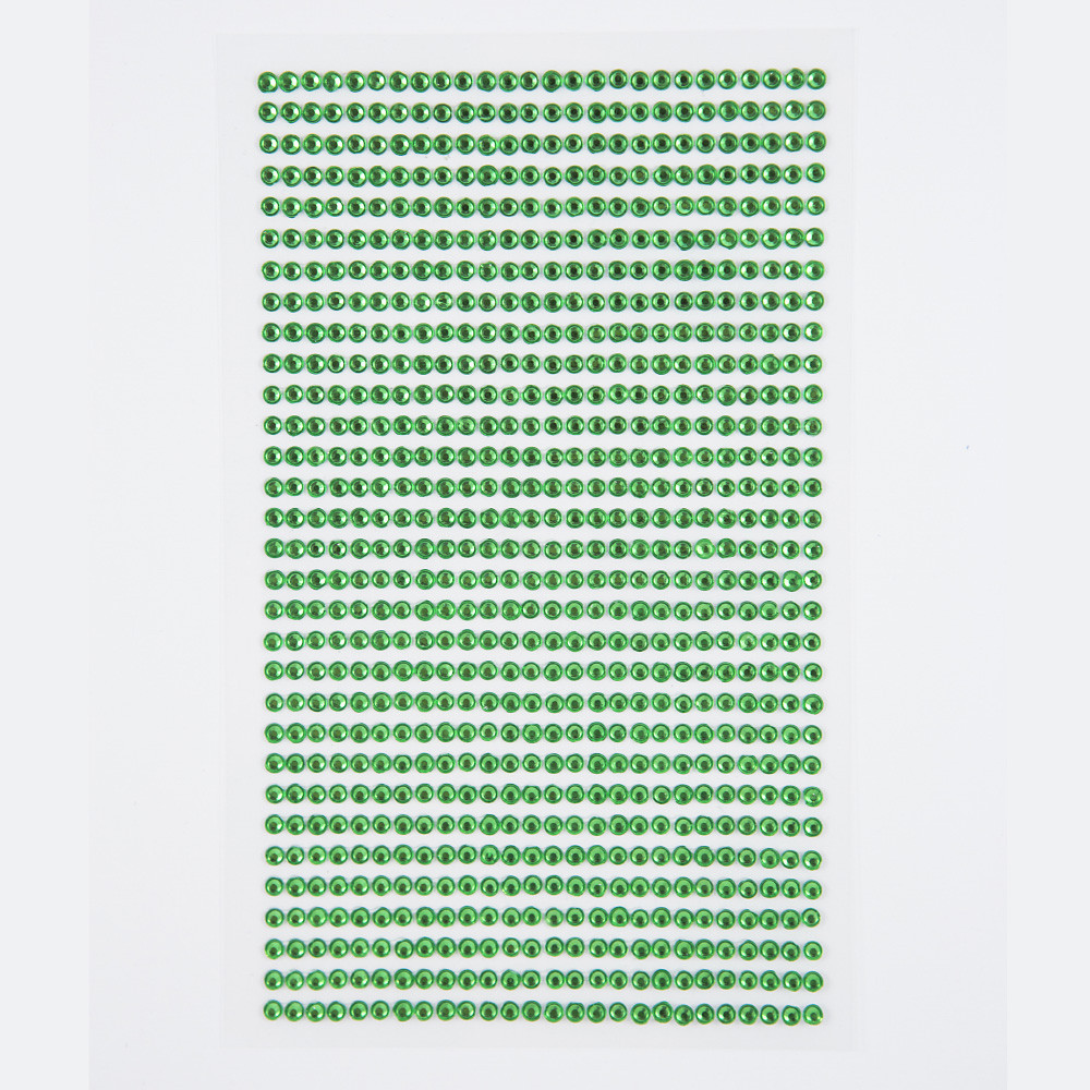 Kryształki samoprzylepne 3 mm (806 szt.) Jasnozielone GRKR-045 Dalprint