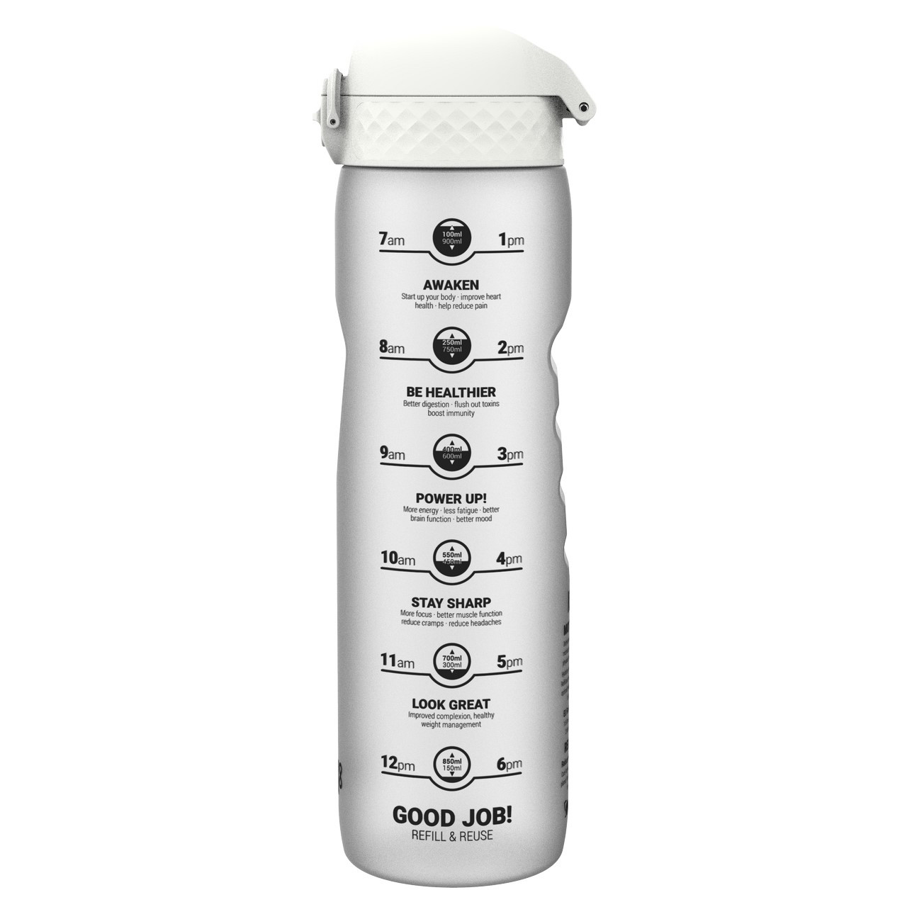 Butelka z miarką motywującą 1000 ml ION8 BPA Free Ice Motivator