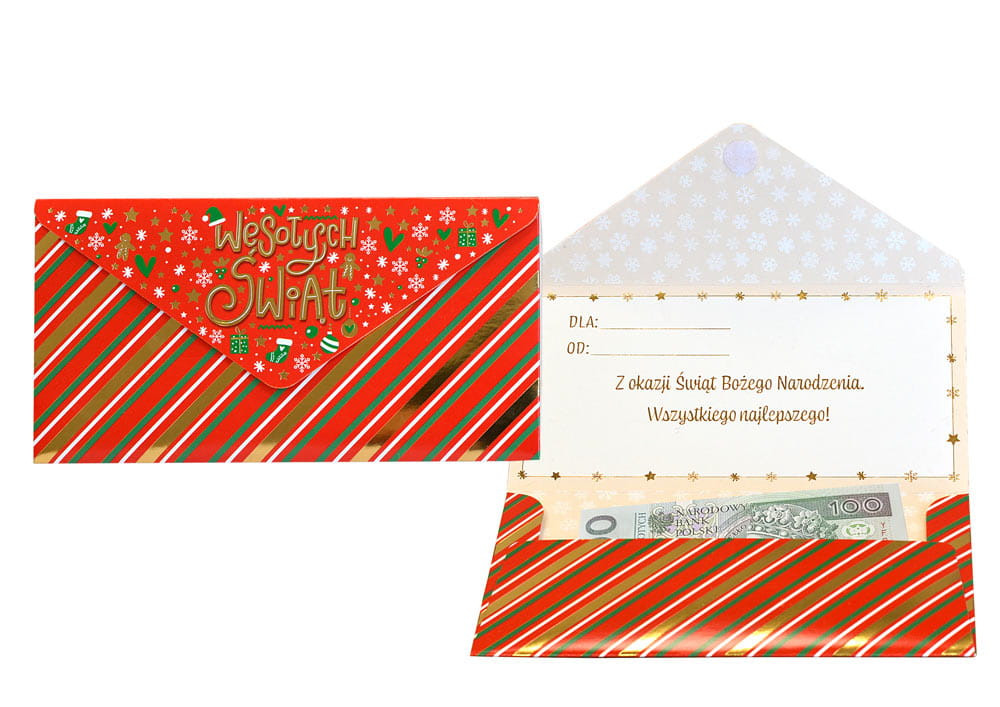 Koperta na pieniądze świąteczna mix wzorów KOP Passion Cards
