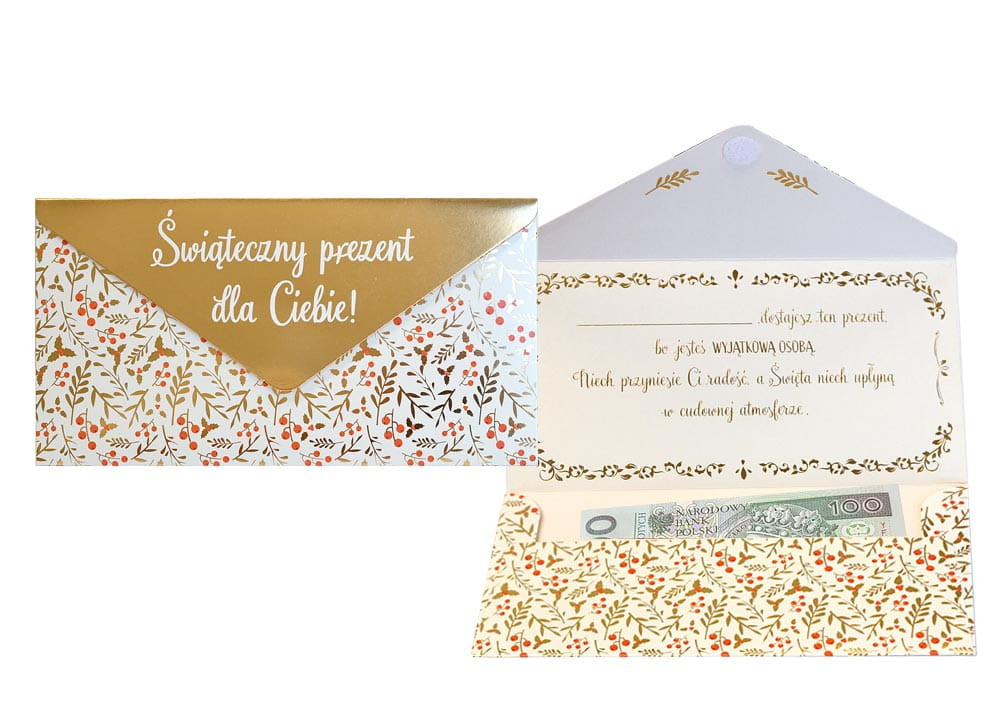 Koperta na pieniądze świąteczna mix wzorów KOP Passion Cards