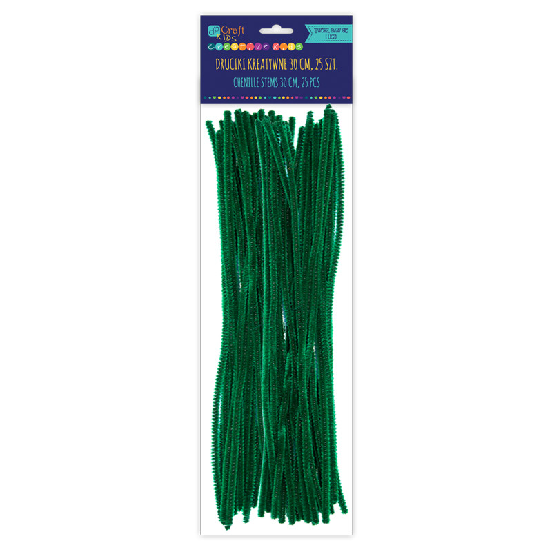 Druciki kreatywne Ciemno-zielone 30 cm (25 szt.) KSDR-024 Dalprint