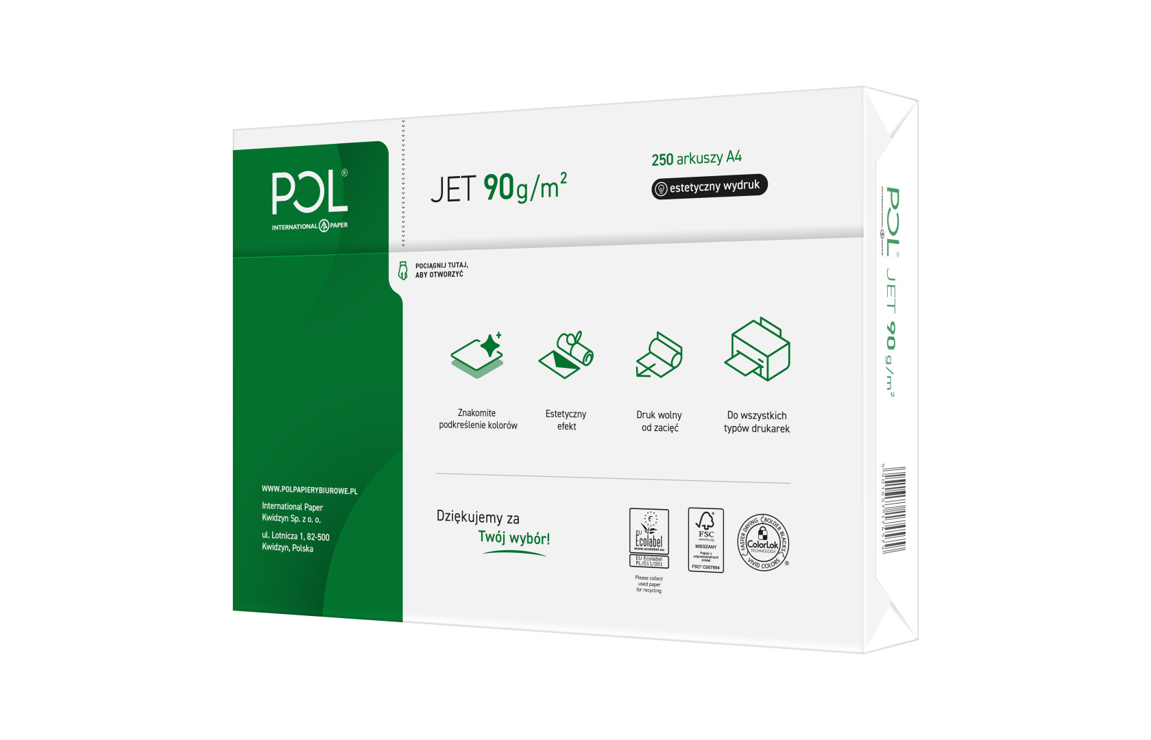 Papier ksero Pol Jet A4/90g  250ark.