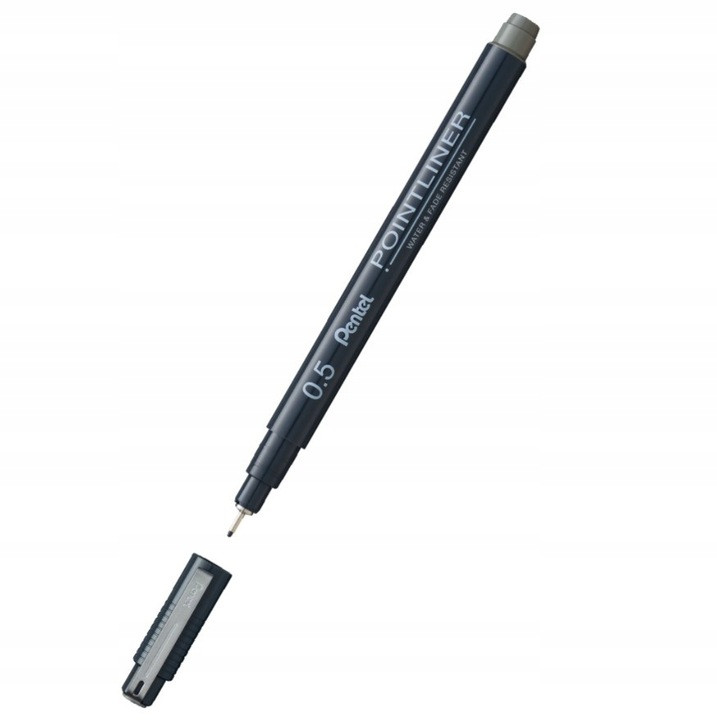 Cienkopis Pointliner 0.5 szary S20P-5N Pentel