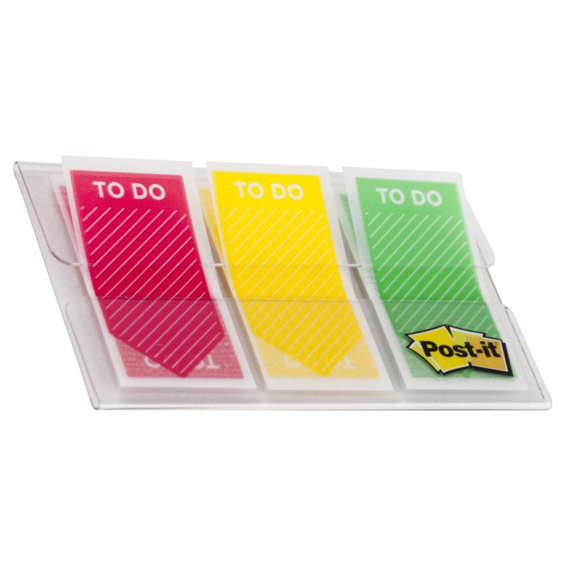 Zakładki Post-it To Do, kolory świateł drogowych, 23,8x43,2mm, 3x20 zakładek