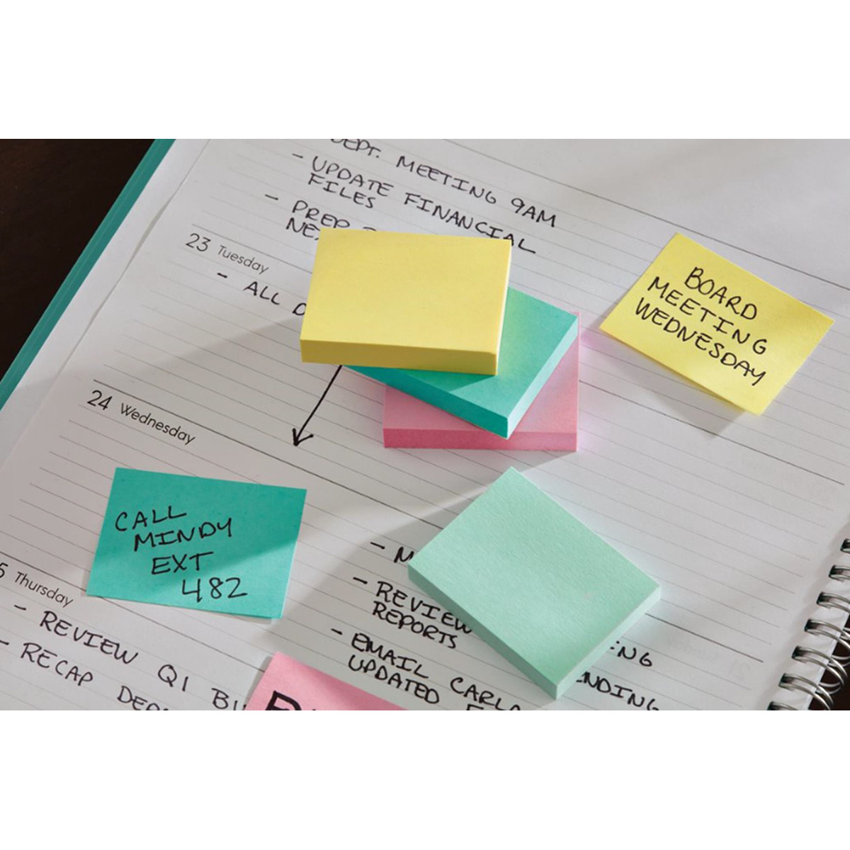 Karteczki samoprzylepne Post-it Super Sticky Z-Notes Oasis 76x76mm 5x90k