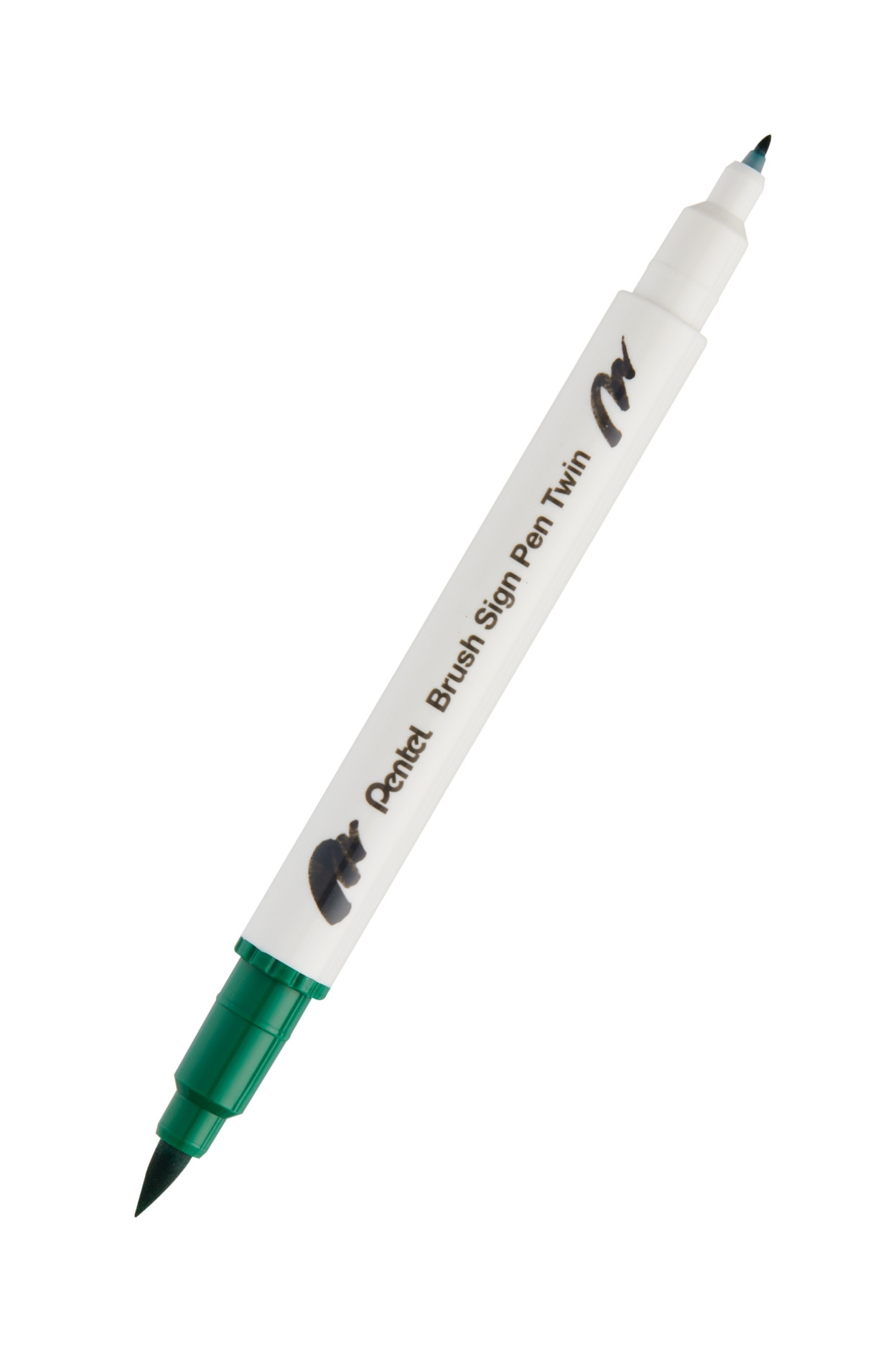 Pisak Brush dwustronna końcówka SESW30C-T104 Pentel Zielony