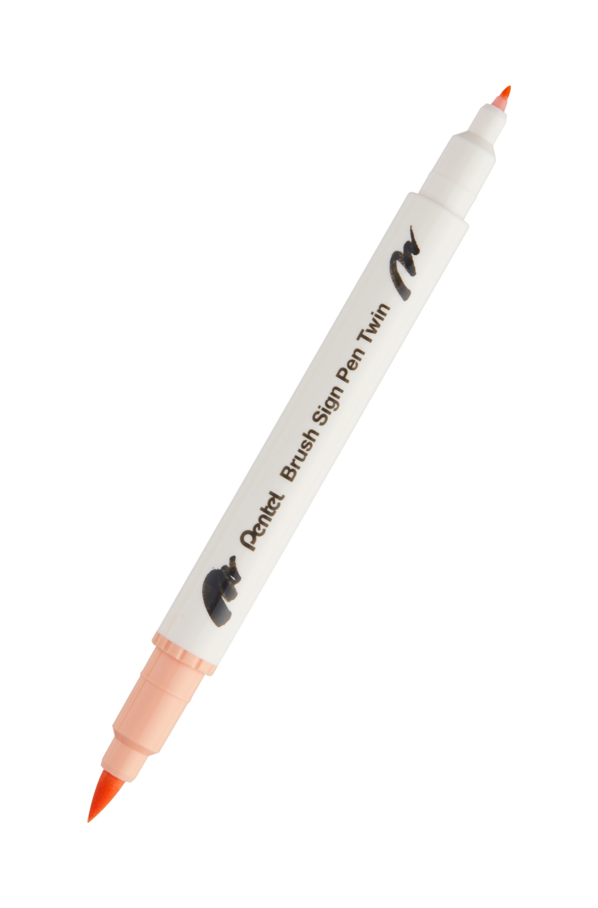 Pisak Brush dwustronna końcówka SESW30C-T116 Pentel Pale Orange