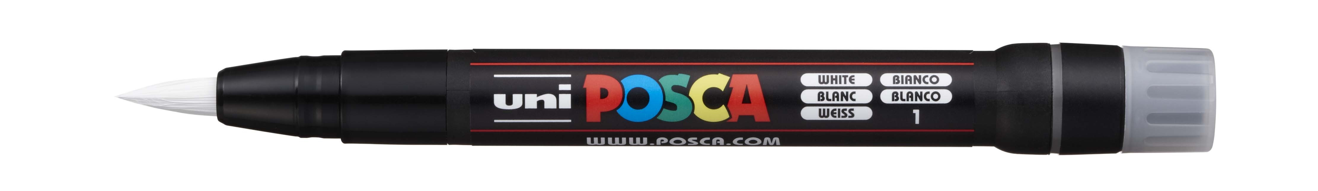 Marker z farbą plakatową Uni Posca, PCF-350 biały