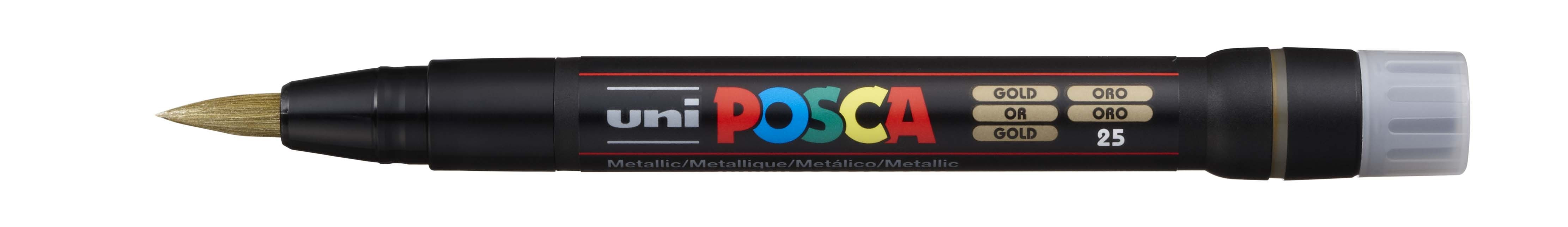 Marker z farbą plakatową Uni Posca, PCF-350 złoty