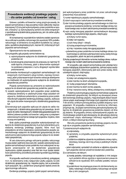 Ewidencja przebiegu pojazdów MiP V-60 A5