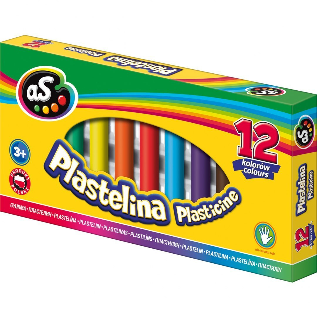 Plastelina szkolna AS 12 kolorów
