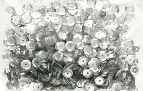 Cekiny błyszczące 8mm 10g srebrne B200 Brewis