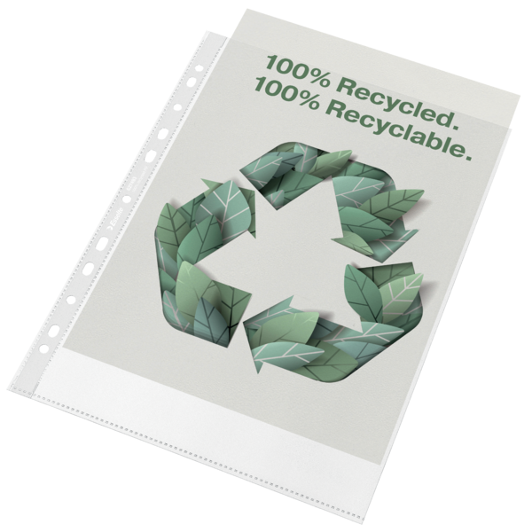 Koszulka Esselte 100% Recycled Premium A4/100 groszkowa 70mic