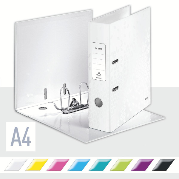 Segregator Leitz WOW A4/80 180ST perłowy biały