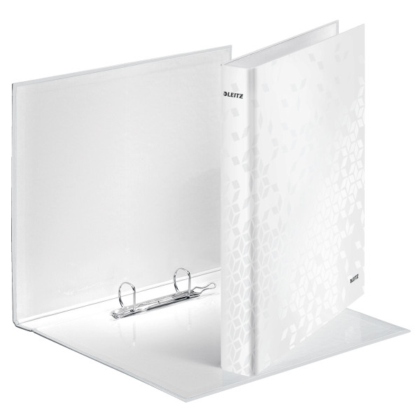 Segregator 2-ringowy A4/25 Leitz Wow laminowany biały
