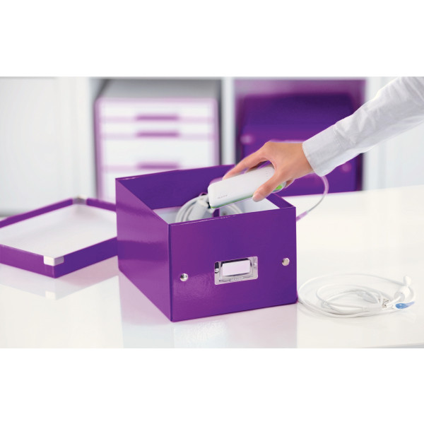 Pudło uniwersalne Leitz Click&Store Wow fioletowe