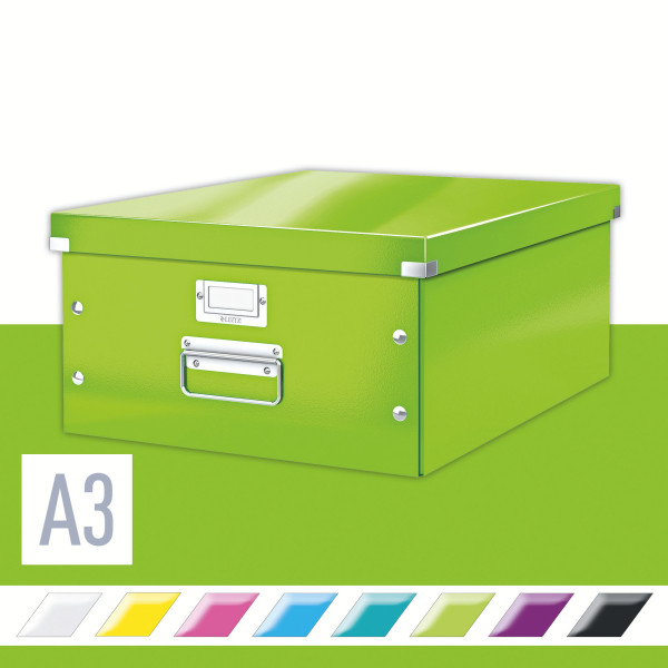 Pudełko do przechowywania A3 Leitz Click&Store WOW zielone
