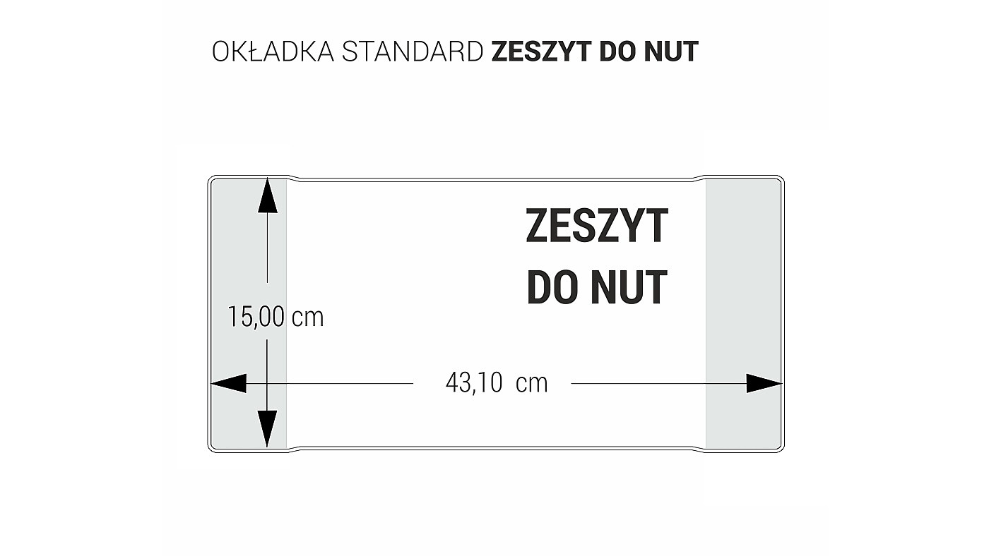 Okładka standard na zeszyt do nut  25szt. regulowana Biurfol