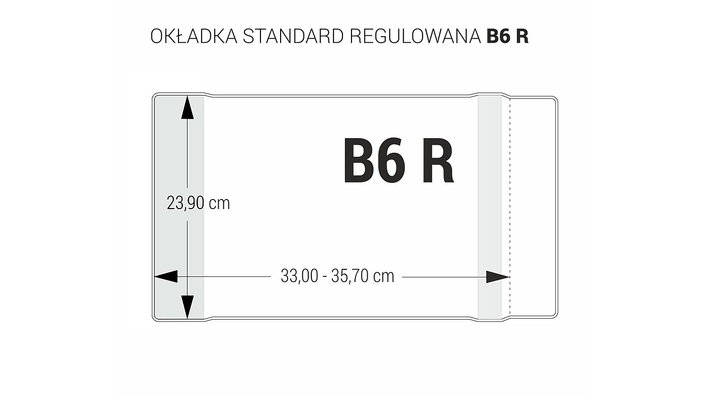 Okładka standard B6-239 (25) regul. bezbarwna Biurfol OZB-42