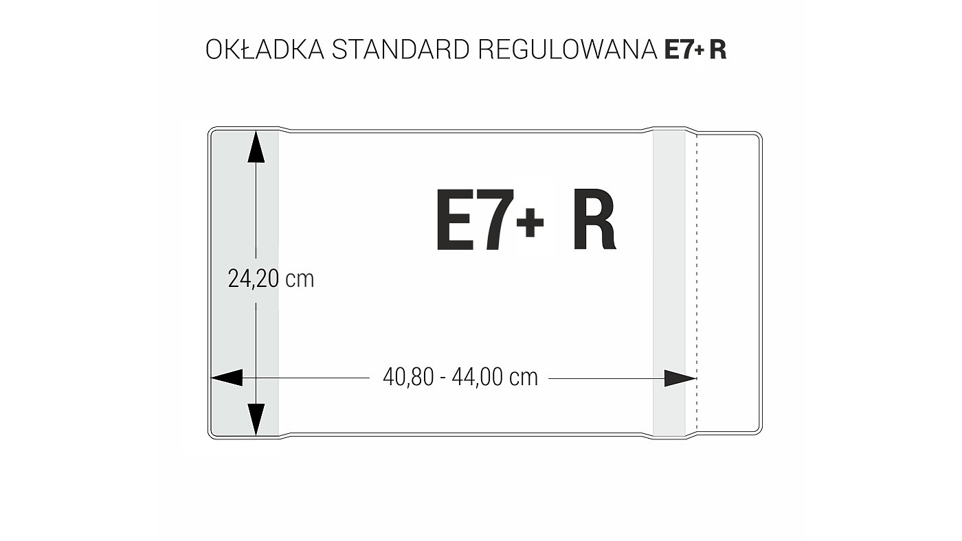 Okładka na zeszyt E7-242 25szt. regulowana Biurfol