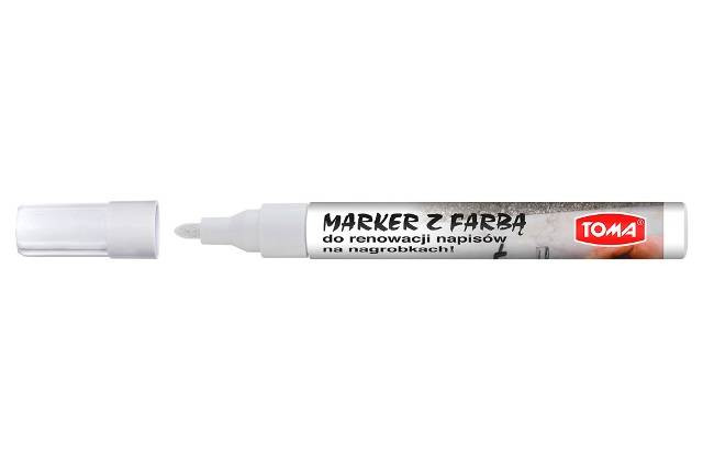 Marker z farbą do renowacji TO-448 Toma biały