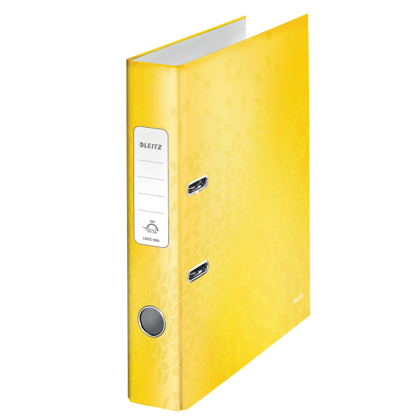 Segregator Leitz  A4/50 180° WOW laminowany żółty