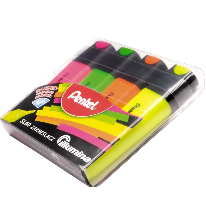 Zakreśłacz Pentel SL60 4 kolory