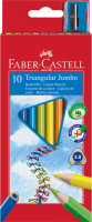 Kredki ołówkowe Faber Castell 10 kolorów Jumbo trójkątne z temperówką