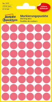 Etykieta biurowa Kropki (koła) śr. 12mm (270szt.) fluo czerwone 3147 Avery