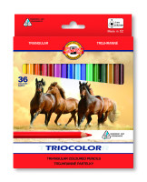 Kredki Koh-I-Noor Tricolor 9mm 36 kolorów